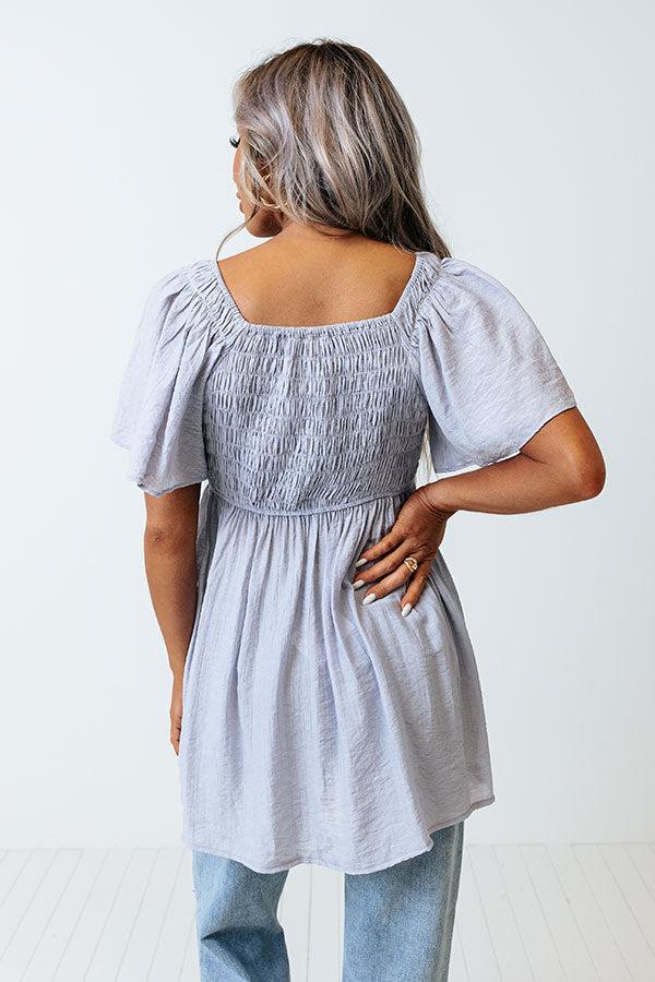 Sunrise Kisses Babydoll Top In Serenity Product Image