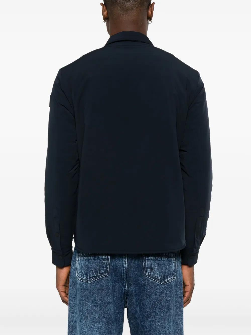 HUGO BOSS Men's Padded Snap-front Overshirt In Dark Blue Product Image