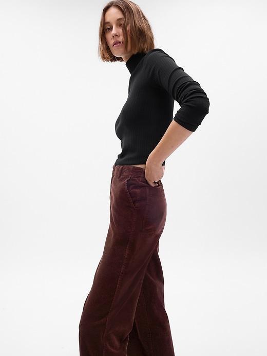 Mid Rise Loose Corduroy Pants Product Image