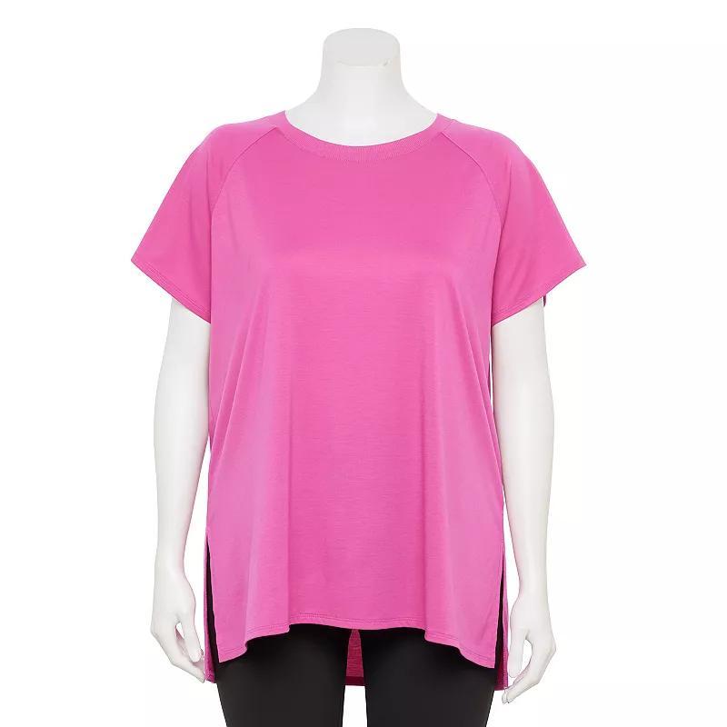 Plus Size Tek Gear® Short Sleeve Tunic Tee, Women's, Size: 2XL, Kalari Green Product Image