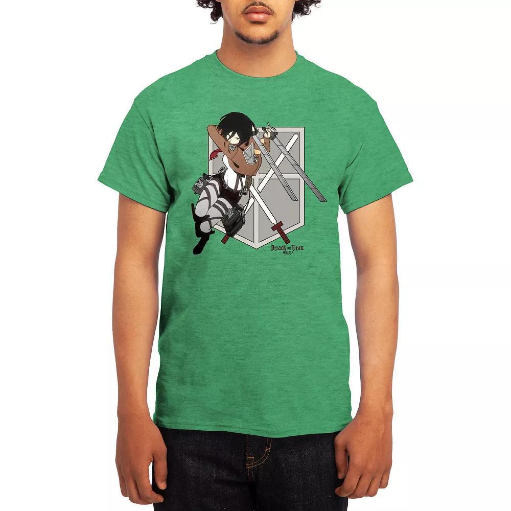 Men's Attack on Titan Mikasa Flying Emblem Tee, Boy's, Size: XXL, Green Product Image