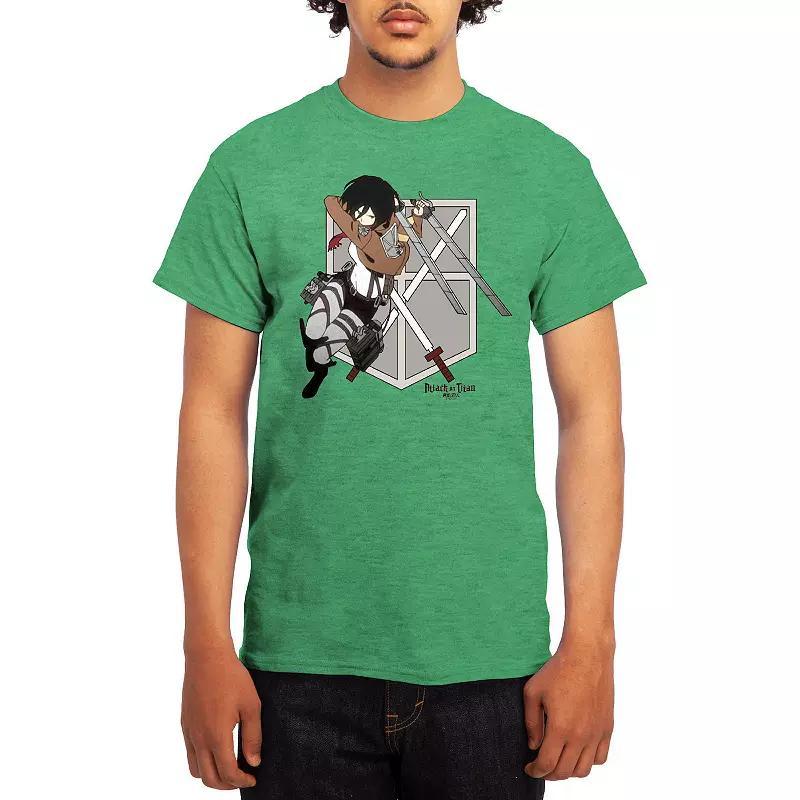 Men's Attack on Titan Mikasa Flying Emblem Tee, Boy's, Size: XXL, Green Product Image