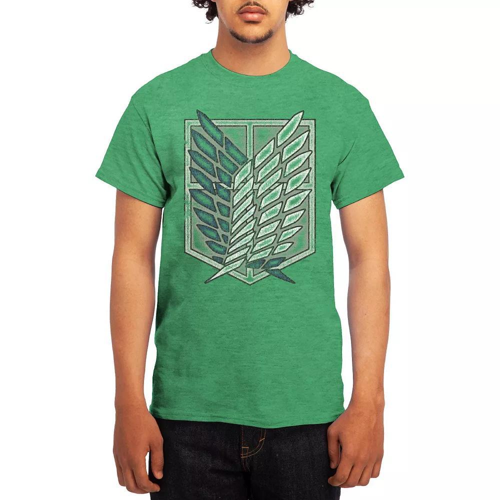 Men's Attack on Titan Eren Versus Colossal Titan Graphic Tee, Size: Large, Grey Kelly Product Image