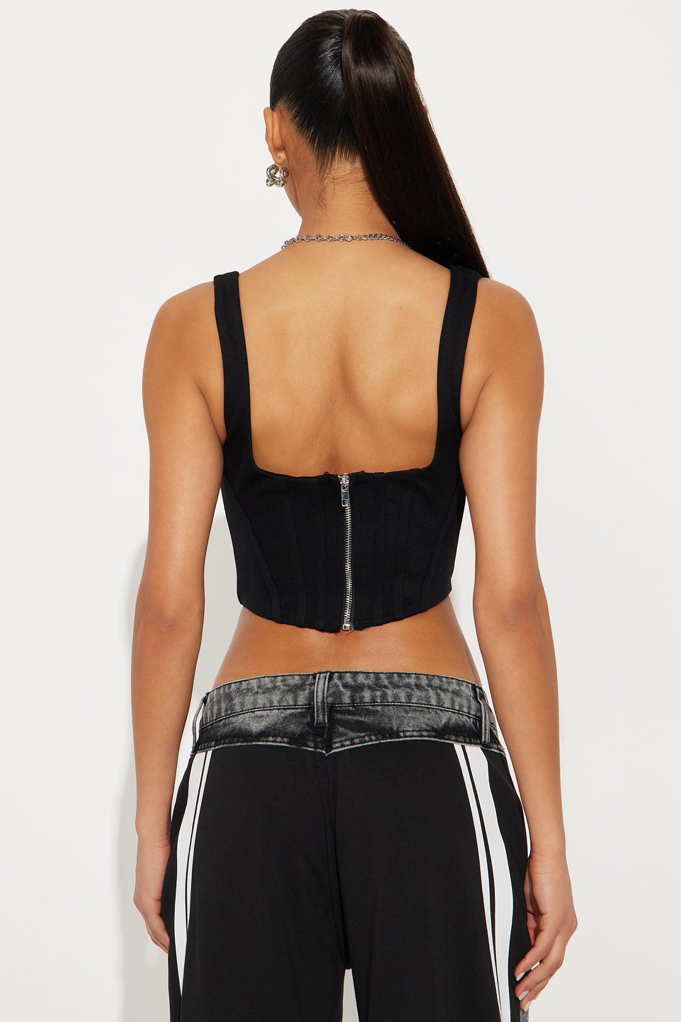 In Your Arms Corset Top - Black Product Image