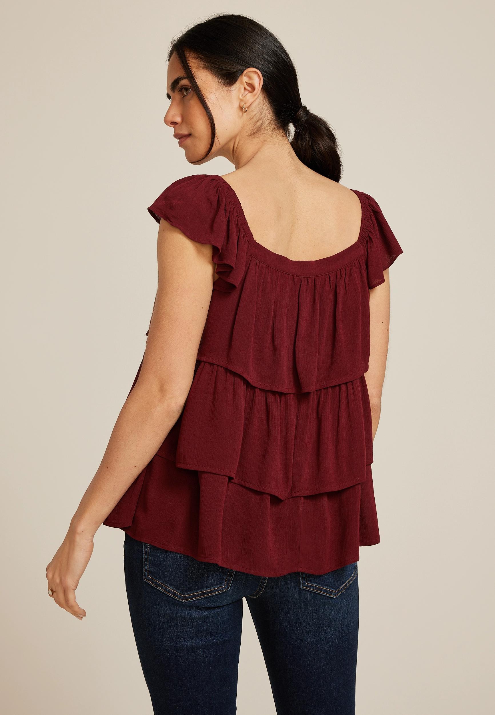 Tiered Babydoll Blouse Product Image