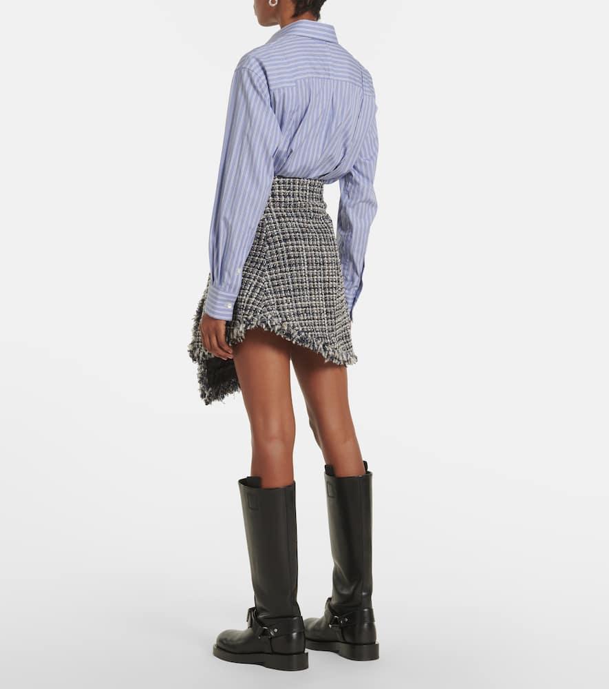 SACAI Wool-blend Tweed Miniskirt In Grey Product Image