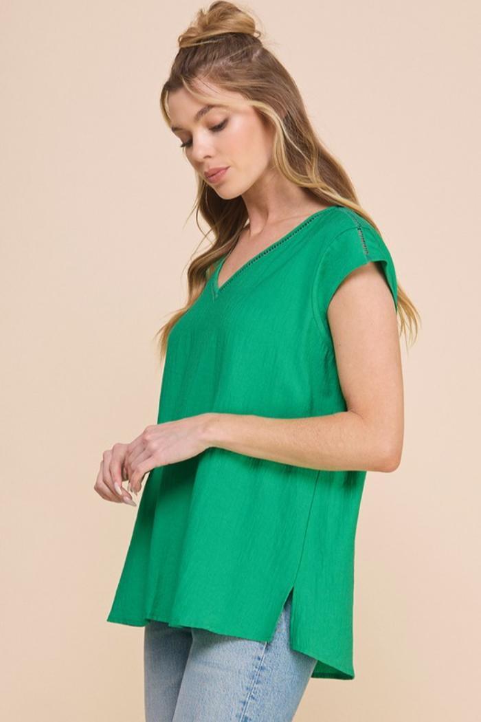 V-Neck Blouse Top Product Image