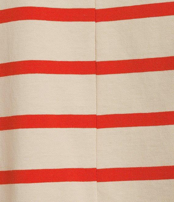 Gibson & Latimer Stripe Knit Crew Neck Sleeveless Muscle Tee Shirt Product Image