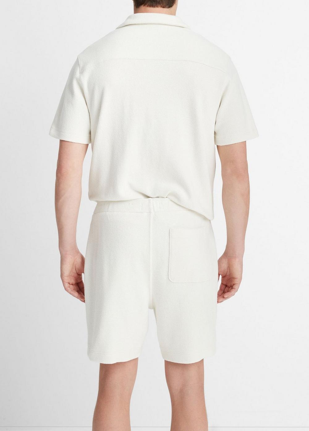 Mens Cotton Boucl Pull-On Short, Bone, Size XXL Vince Product Image