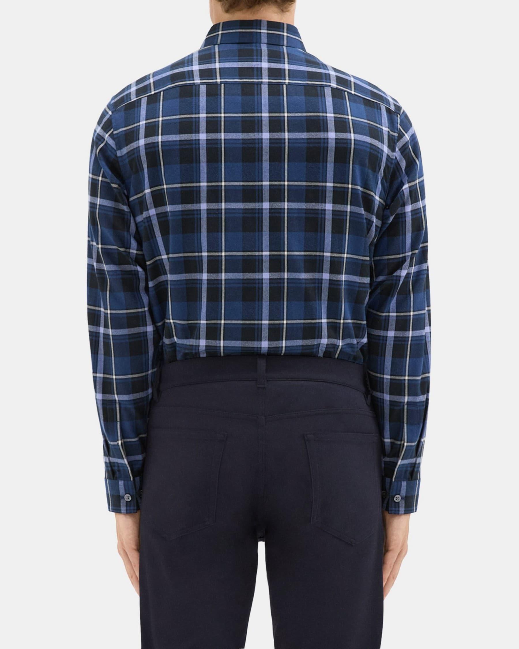 Standard-Fit Shirt in Plaid Twill Flannel Product Image