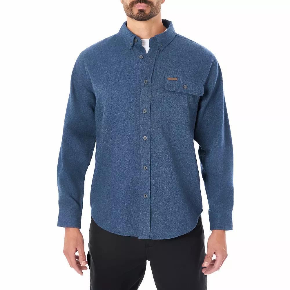 Mens Smiths Workwear Extra Heavyweight Chamois Flannel Shirt Grey Olive Product Image