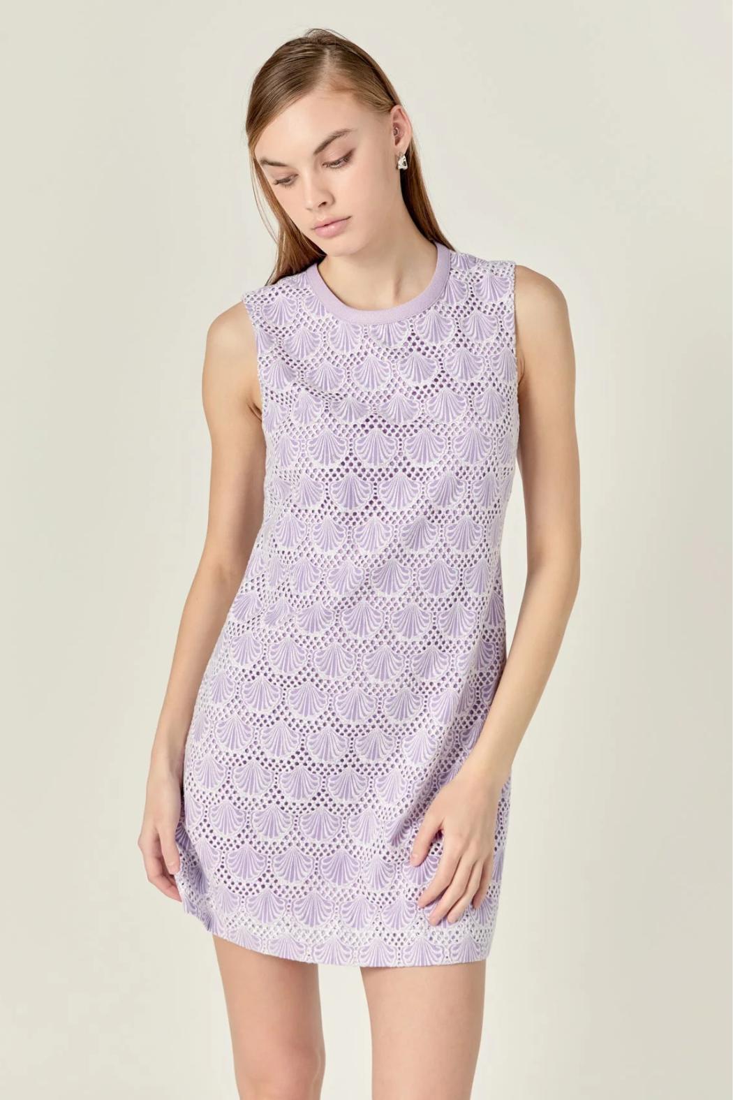 Crochet Lace Mini Dress Product Image