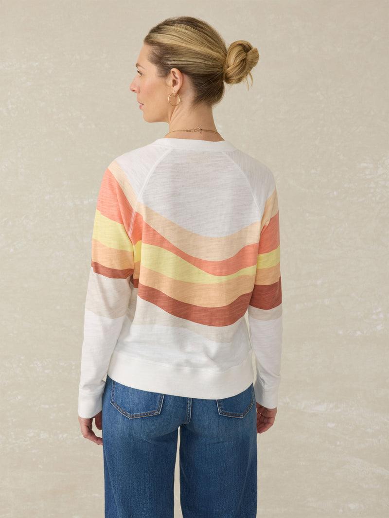 Sunwashed Slub Crewneck - Coral Spring Soleil Product Image