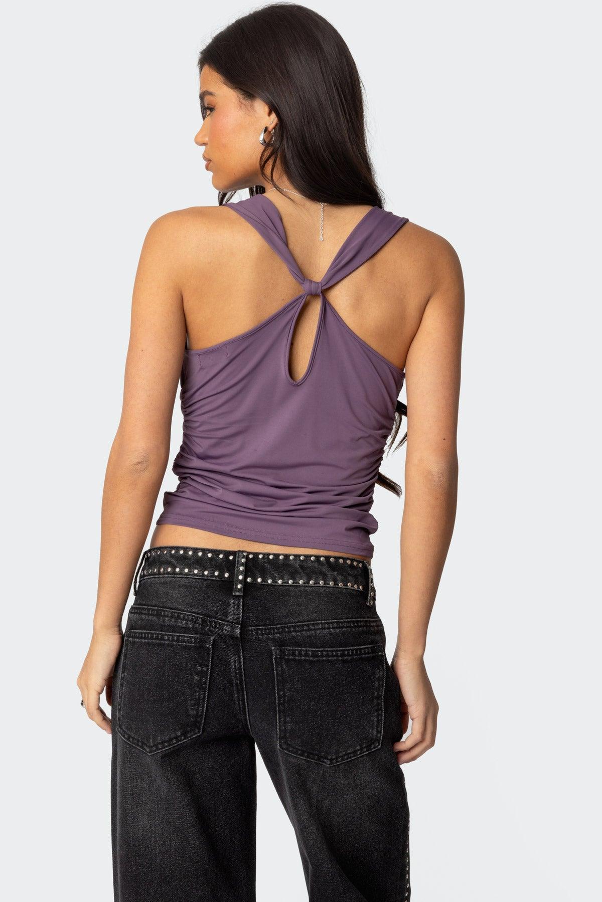 Liza Knotted Cowl Neck Top Product Image