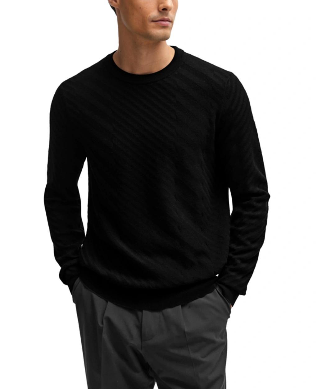 Boss by Hugo Boss Mens Graphic-Jacquard Sweater Product Image