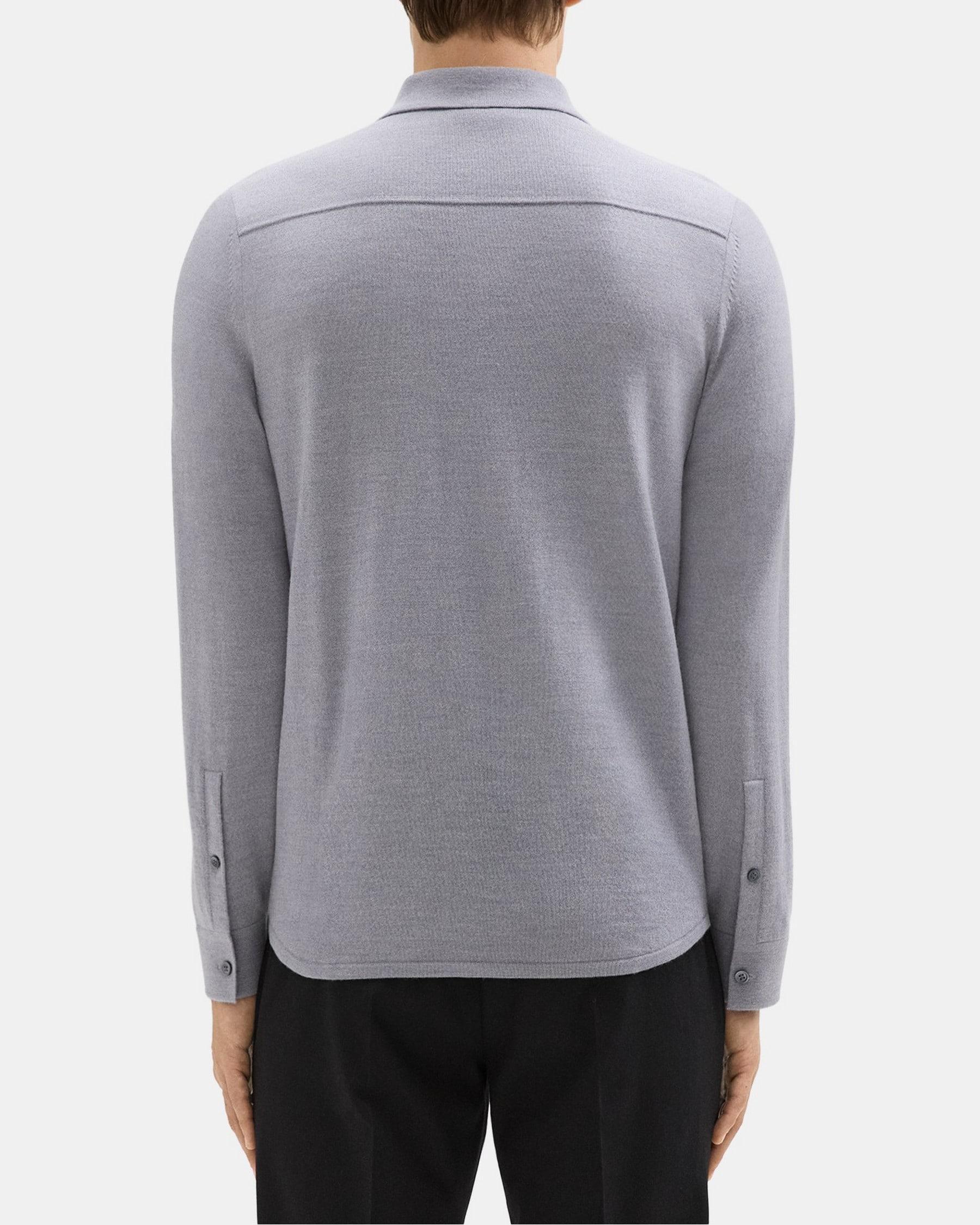 Standard-Fit Shirt in Merino Wool Product Image