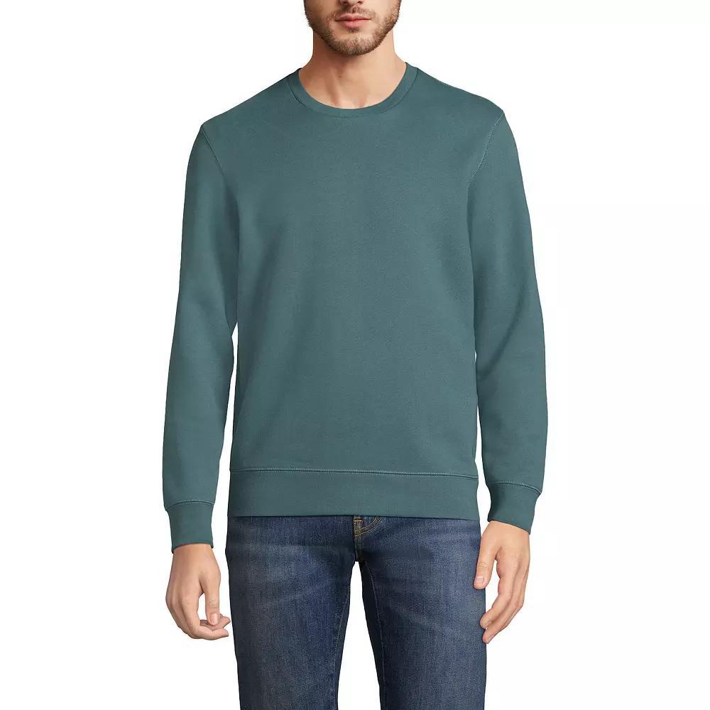 Big & Tall Lands' End Long Sleeve Serious Sweats Crewneck Sweatshirt, Men's, Size: XXL Tall, Washed Green Product Image