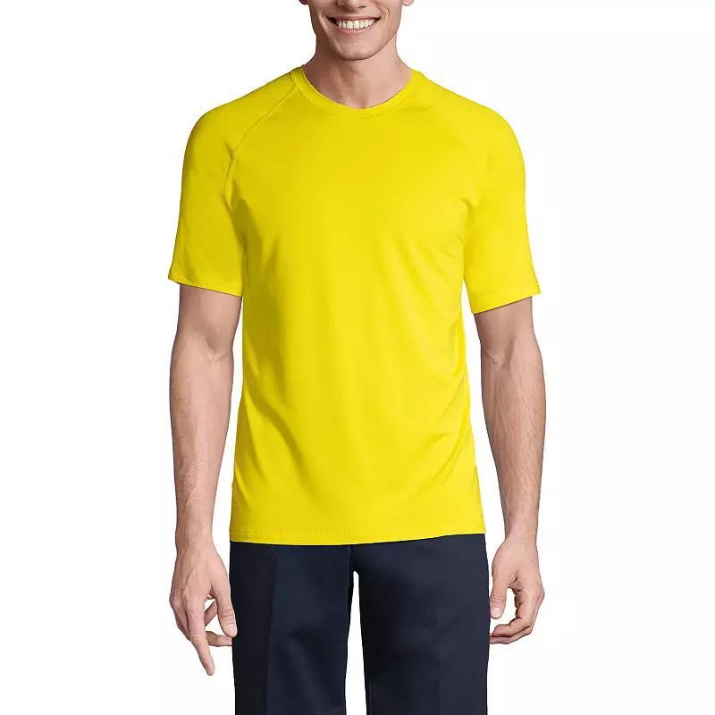 Men's Lands' End School Uniform Short Sleeve Active Tee, Size: Large, Gray Grey Product Image