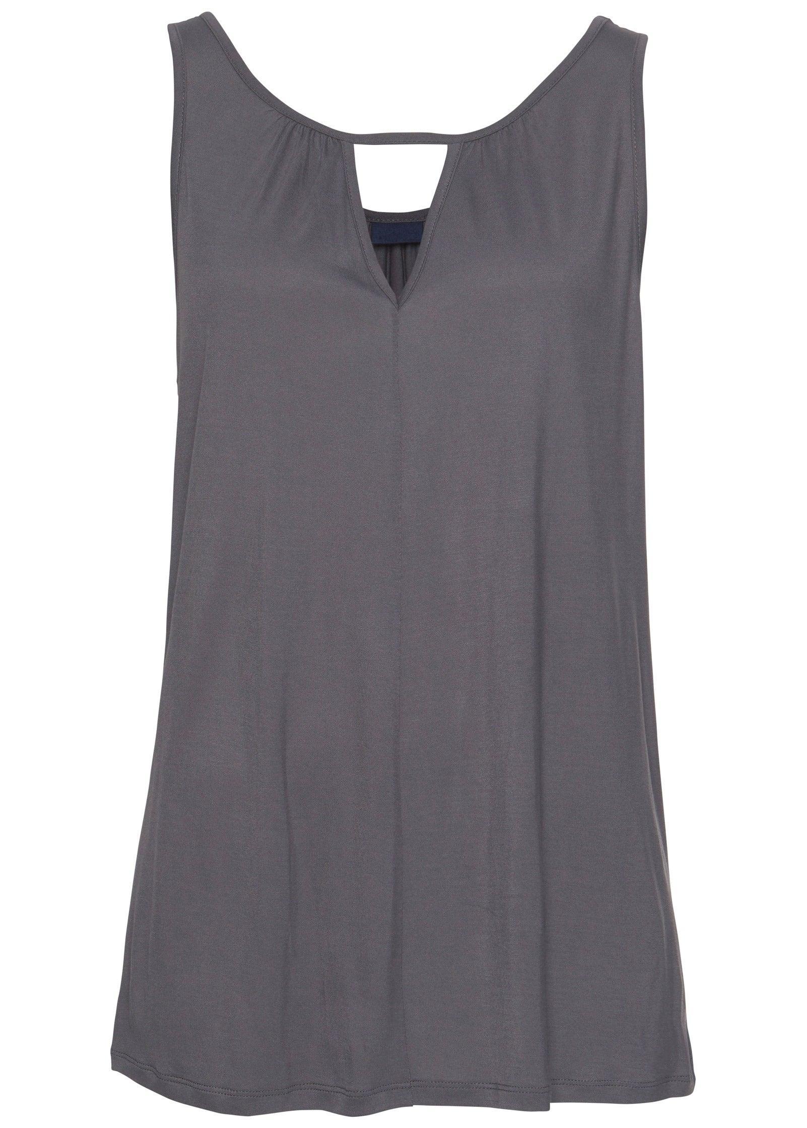 V-Neck Tank Top - Dark Grey Product Image