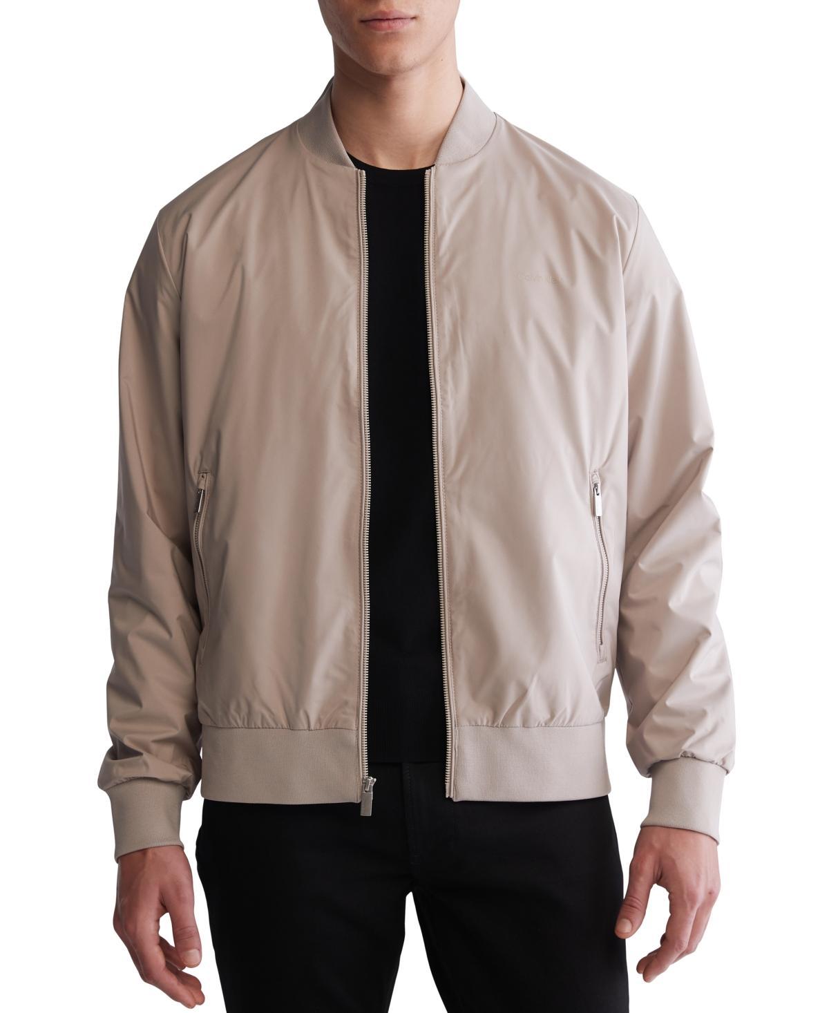 Calvin Klein Mens Matte Bomber Jacket - Red - S Product Image