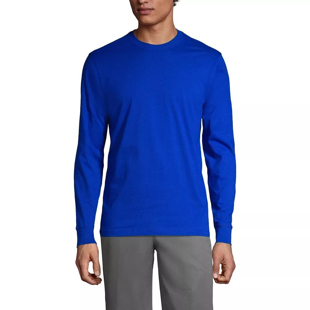 Men's Lands' End Essential Long Sleeve School Uniform T-shirt, Size: Medium, Red Product Image