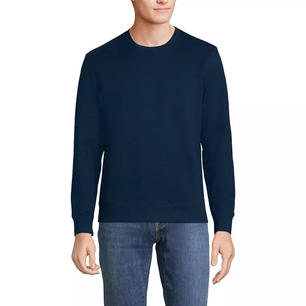 Big & Tall Lands' End Long Sleeve Serious Sweats Crewneck Sweatshirt, Men's, Size: XXL Tall, Washed Green Product Image