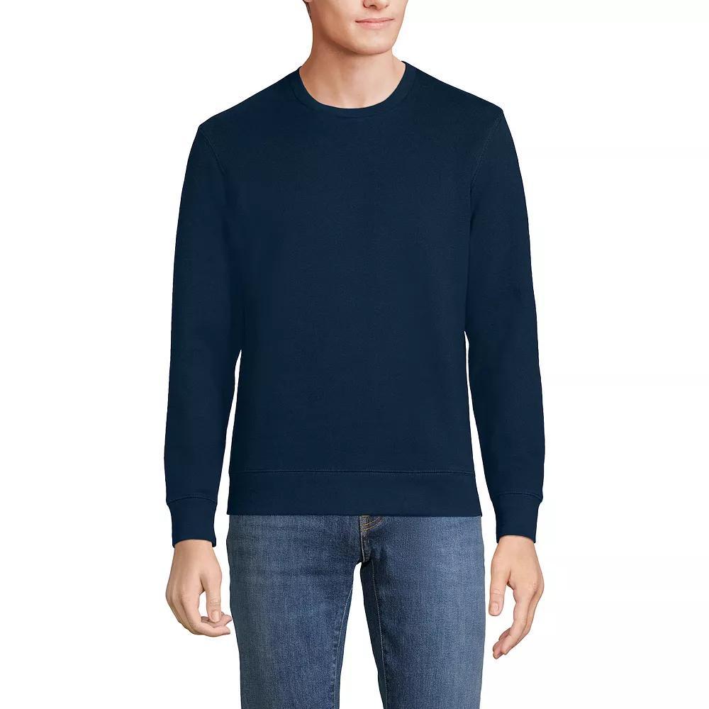 Big & Tall Lands' End Long Sleeve Serious Sweats Crewneck Sweatshirt, Men's, Size: Large Tall, Dark Grey Heather Product Image