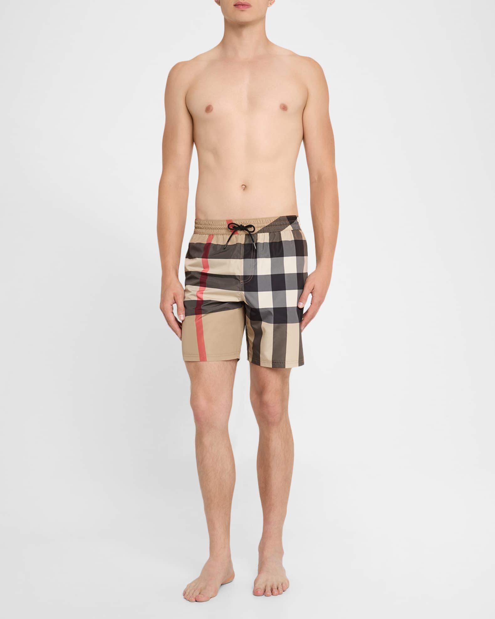Men's Signature Check Swim Shorts Product Image