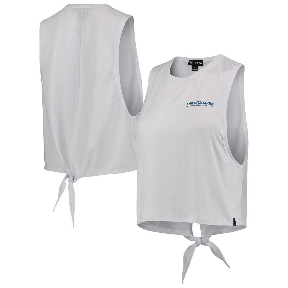 Women's The Wild Collective White San Jose Earthquakes Twist Back Tank Top, Size: XL, Sje White Product Image