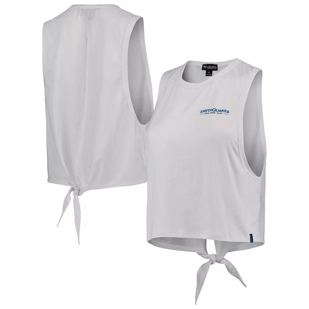 Women's The Wild Collective White San Jose Earthquakes Twist Back Tank Top, Size: XL, Sje White Product Image