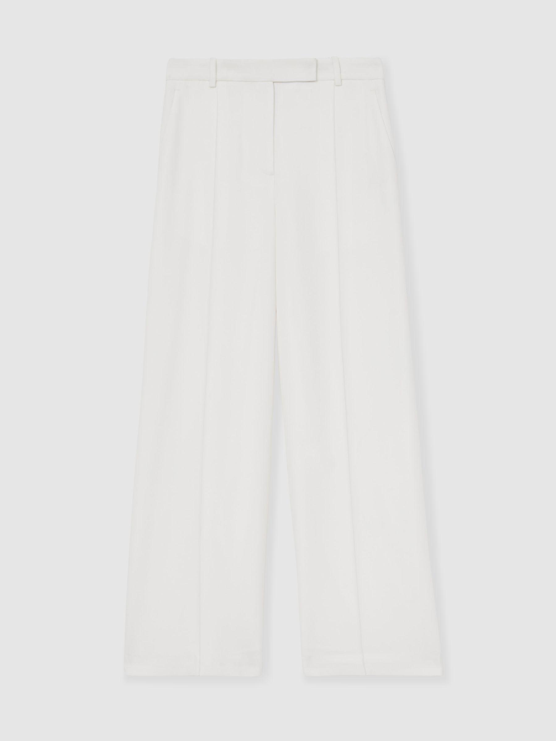 Petite Stretch-Cotton Wide-Leg Jeans in Light Blue Product Image