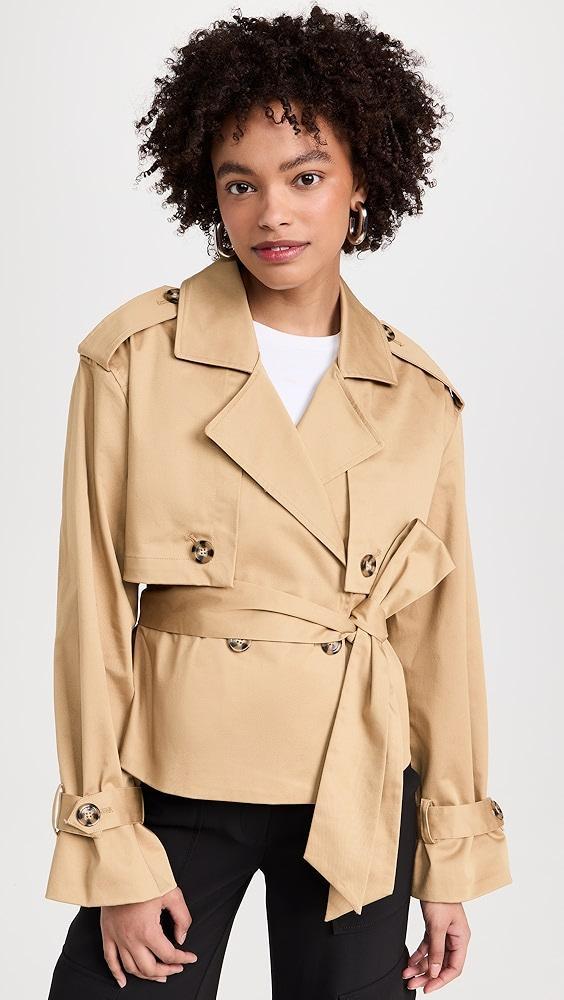Favorite Daughter The Cropped Charles Trench Coat | Shopbop Product Image
