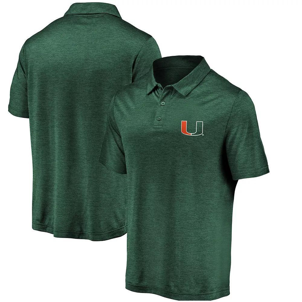 Mens Fanatics Branded Miami Hurricanes Primary Logo Striated Polo Product Image