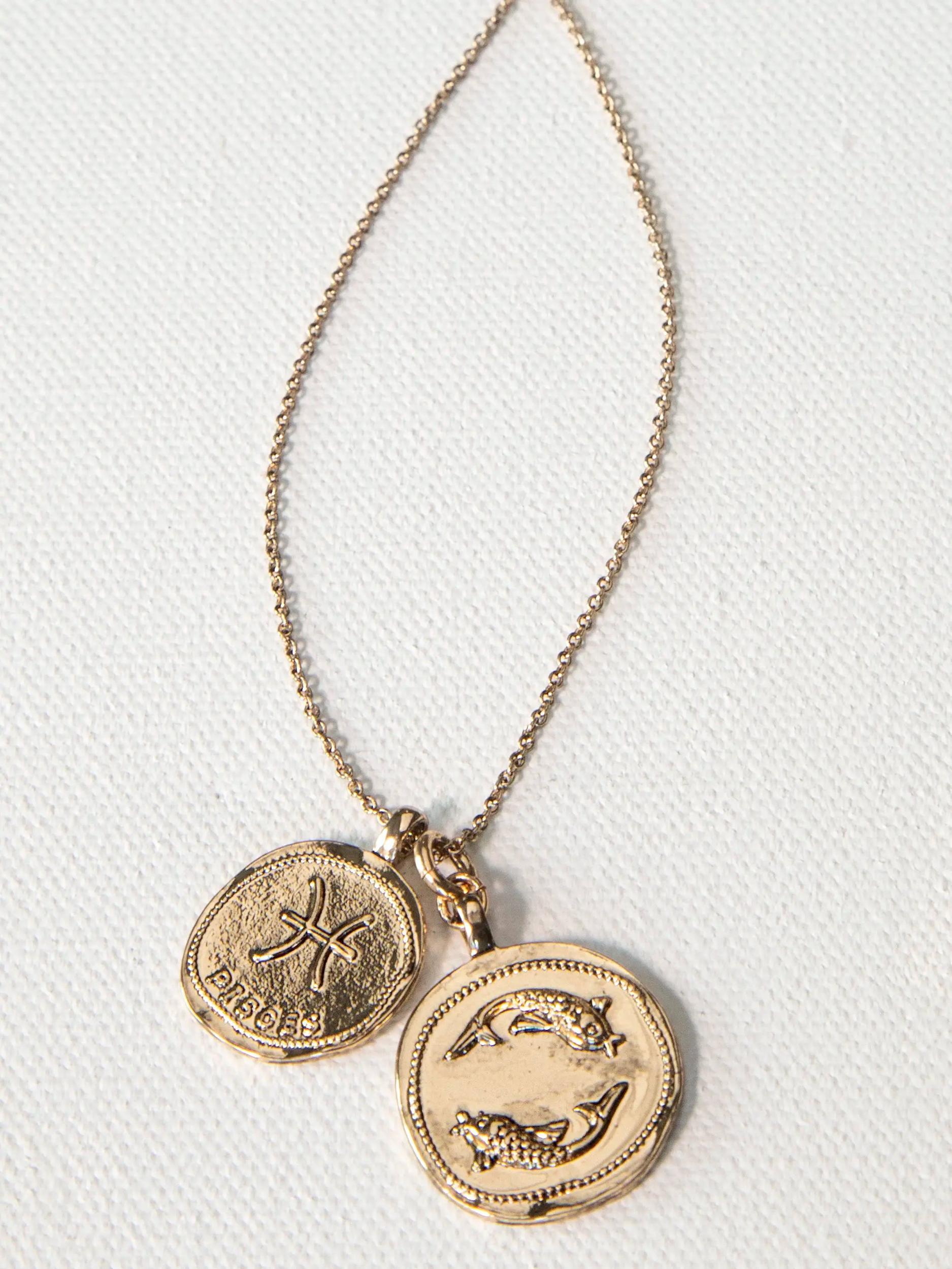 Zodiac Coin Necklace - Gemini Product Image