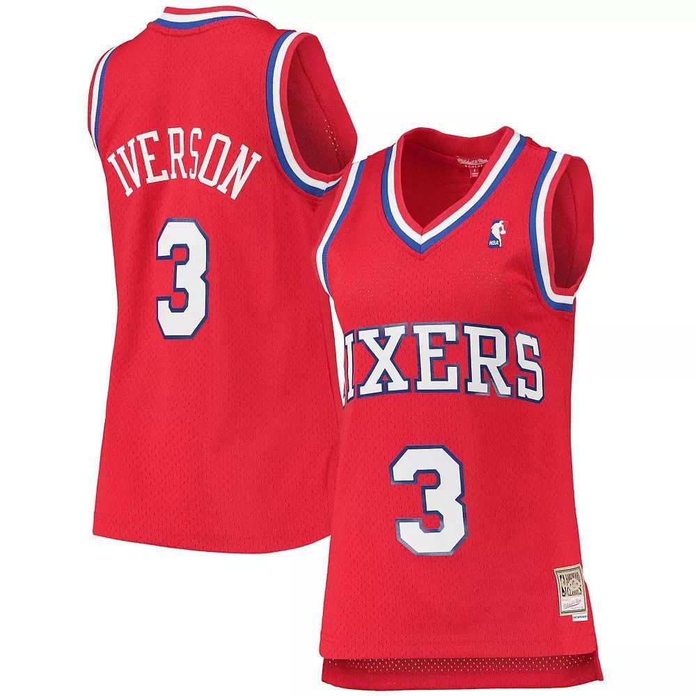 Women's Mitchell & Ness Allen Iverson Red Philadelphia 76ers 2002-03 Hardwood Classics Swingman Jersey, Size: Medium, 76r Red Product Image