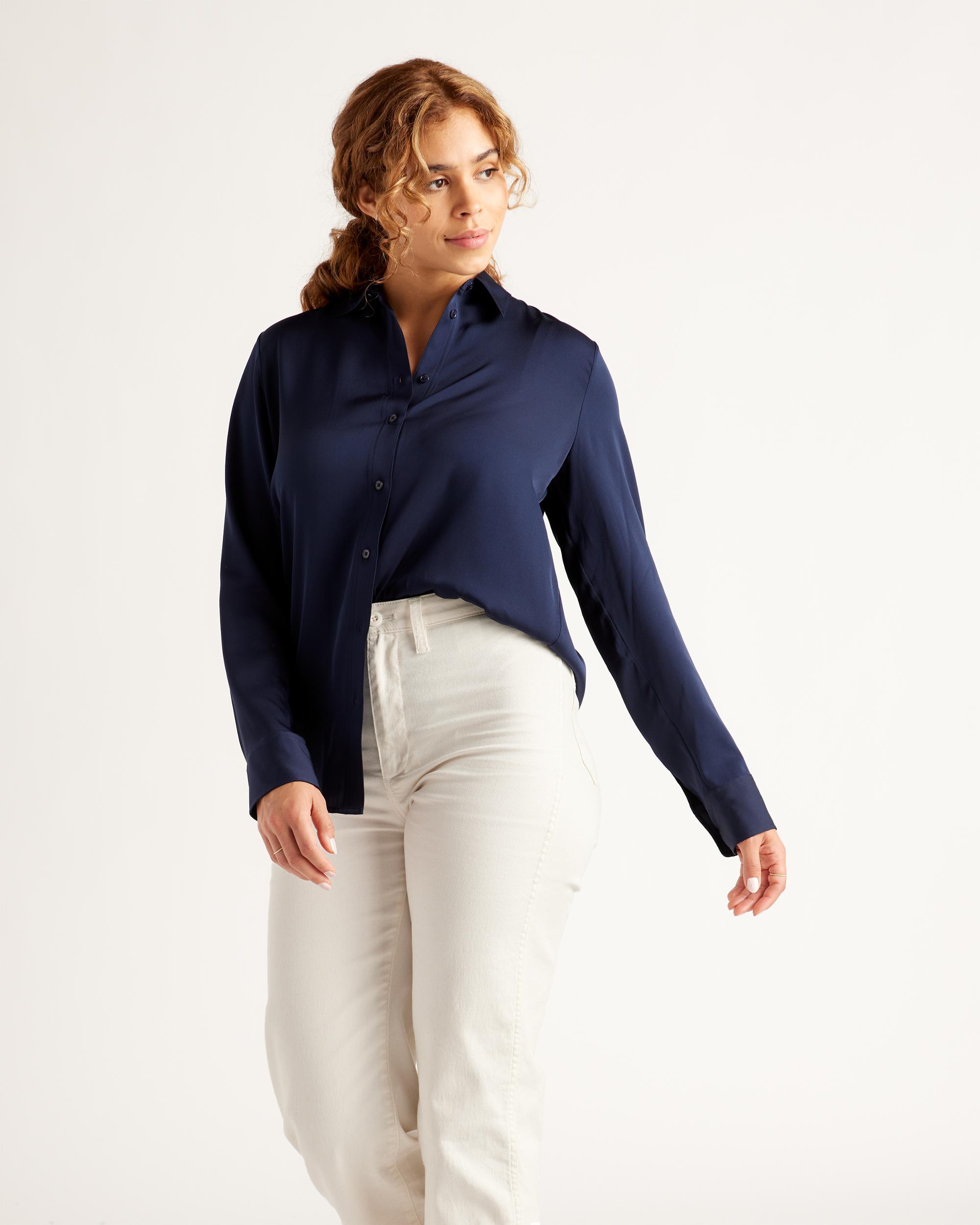 Quince | Women's 100% Washable Silk Stretch Blouse Product Image