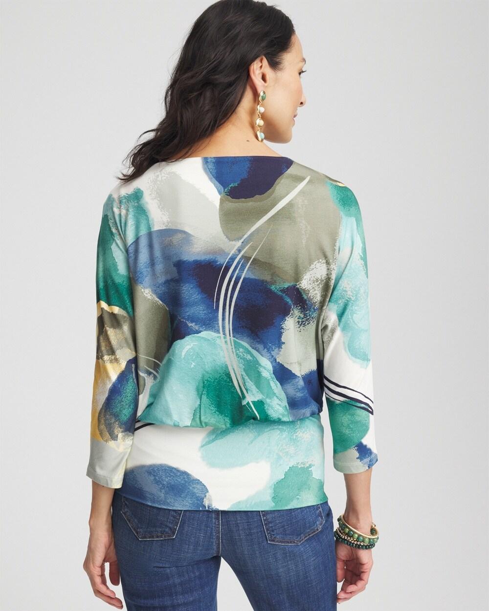 Touch of Cool™ Watercolor Banded-Hem Top Product Image