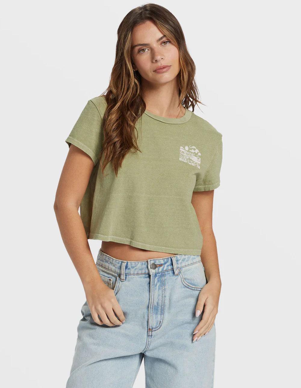 BILLABONG White Noise Womens Crop Tee Product Image
