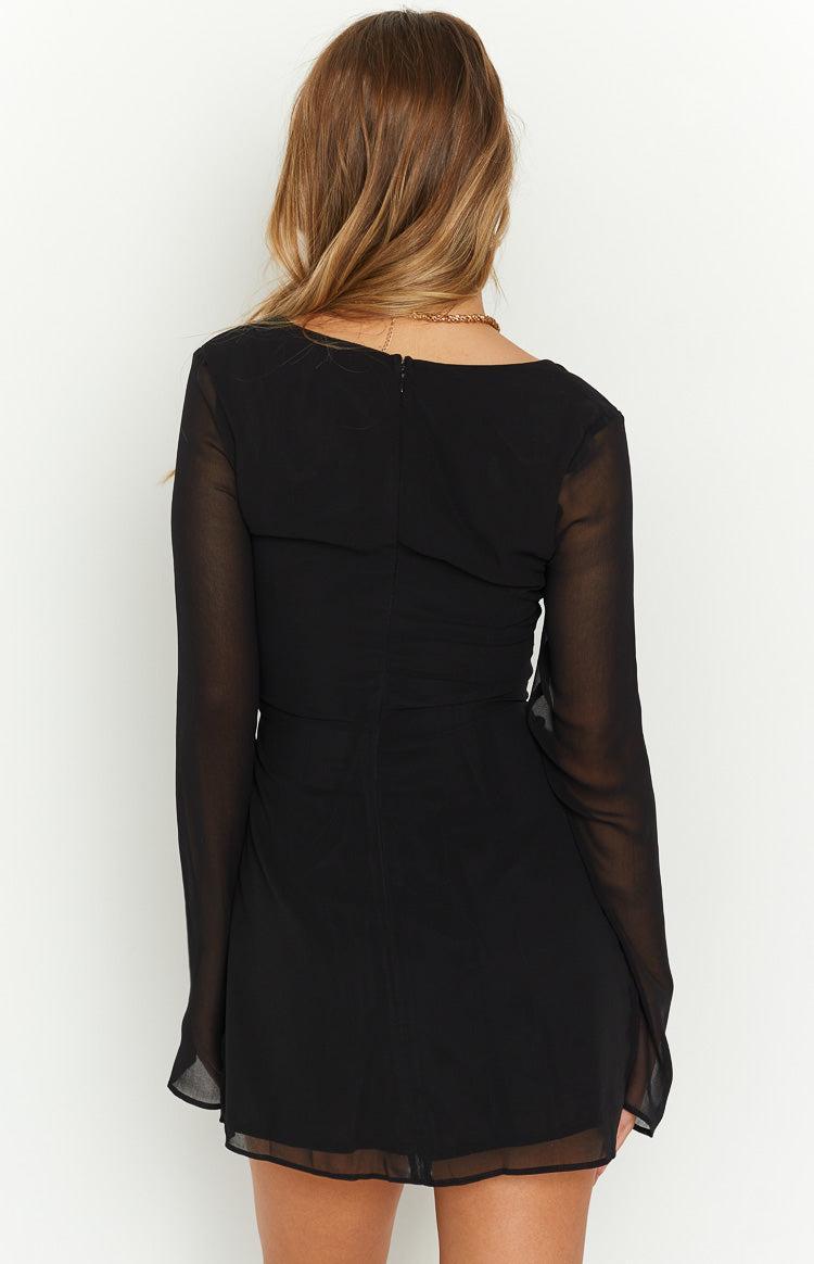 Lucy Black Long Sleeve Mini Dress Girls Product Image