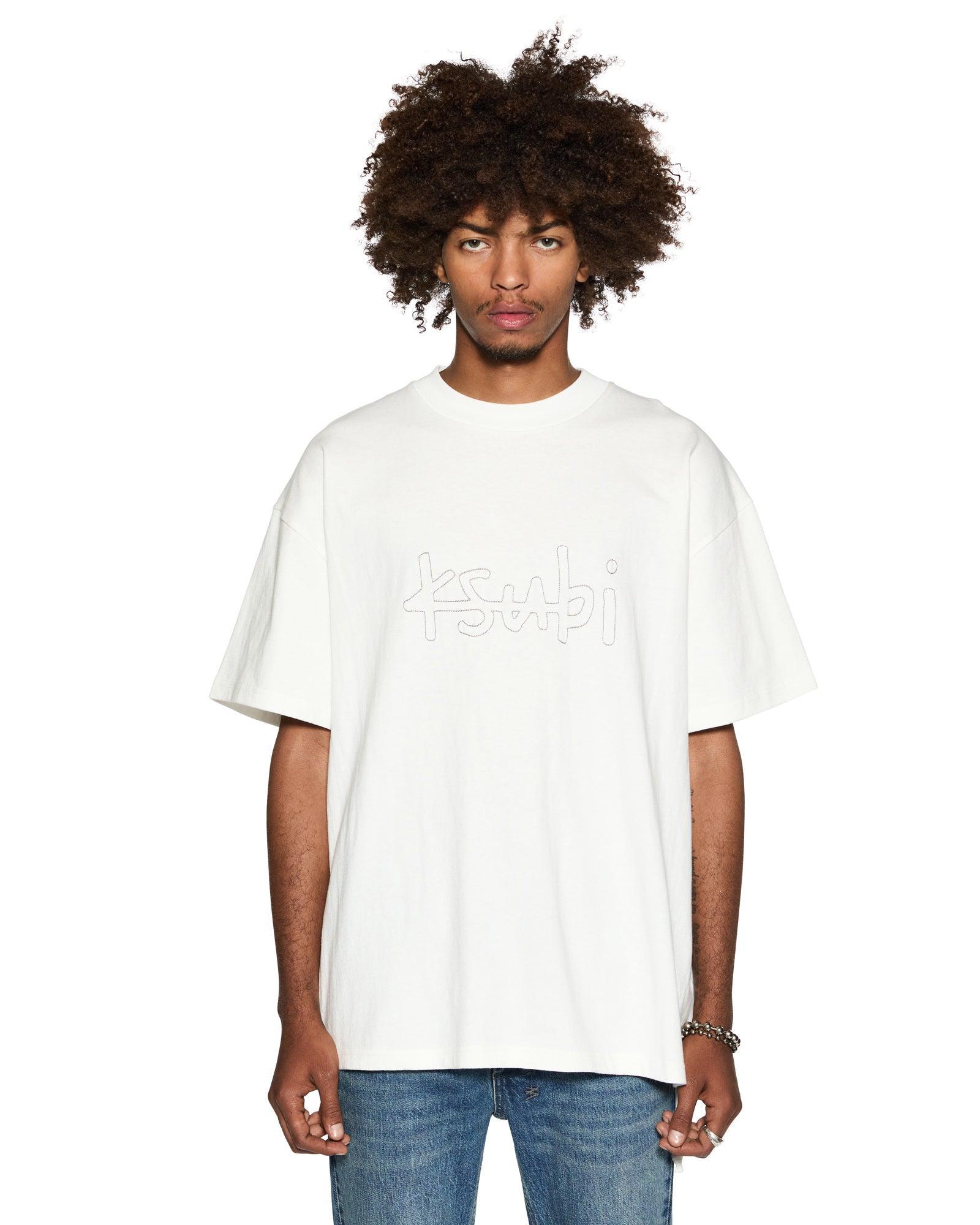 STITCHED UP EKCESS SS TEE VINTAGE WHITE Male Product Image