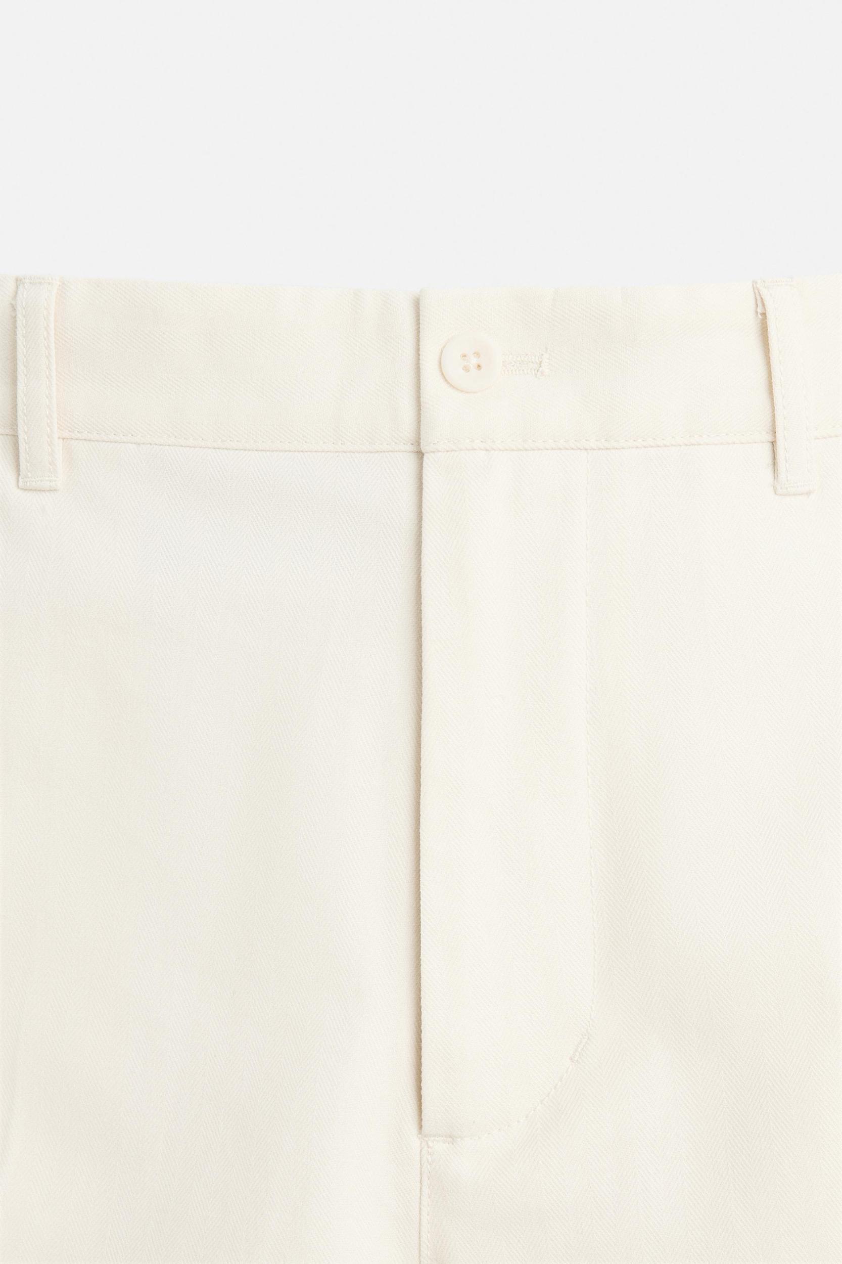 REGULAR FIT HERRINGBONE PANTS Product Image