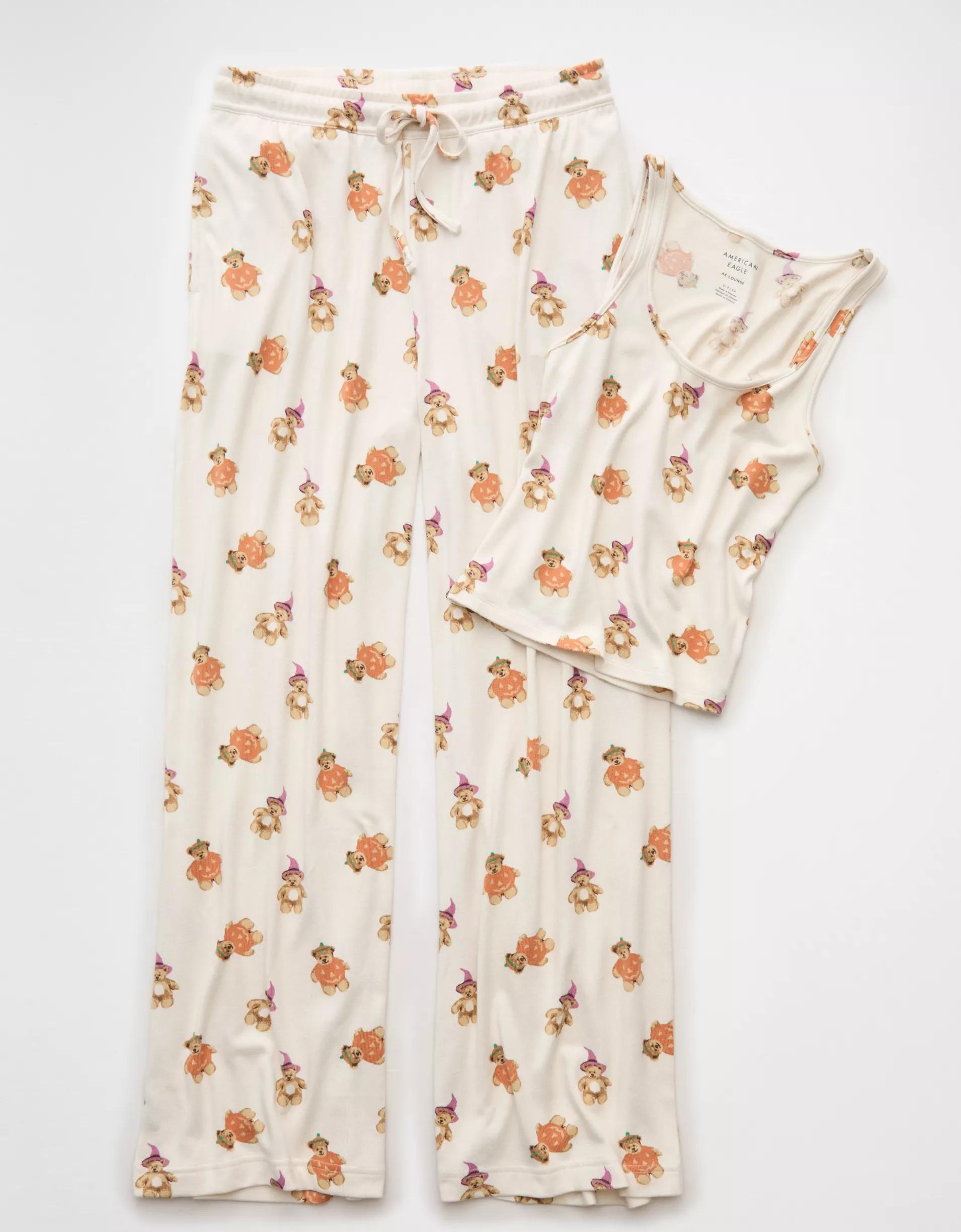 AE Luxe Plush Halloween Tank Top & Pant PJ Set Women's Product Image