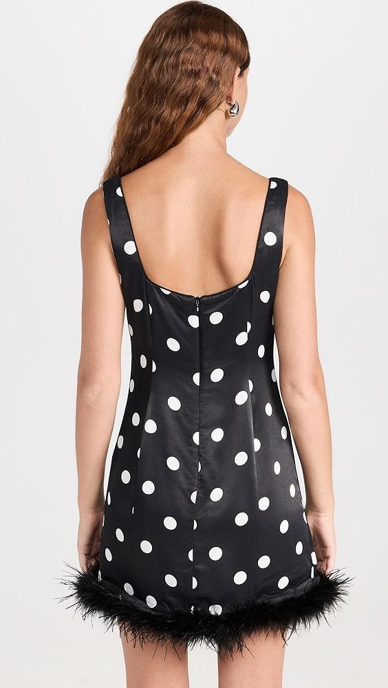 KITRI Edina Black Polka Dot Mini Dress | Shopbop Product Image