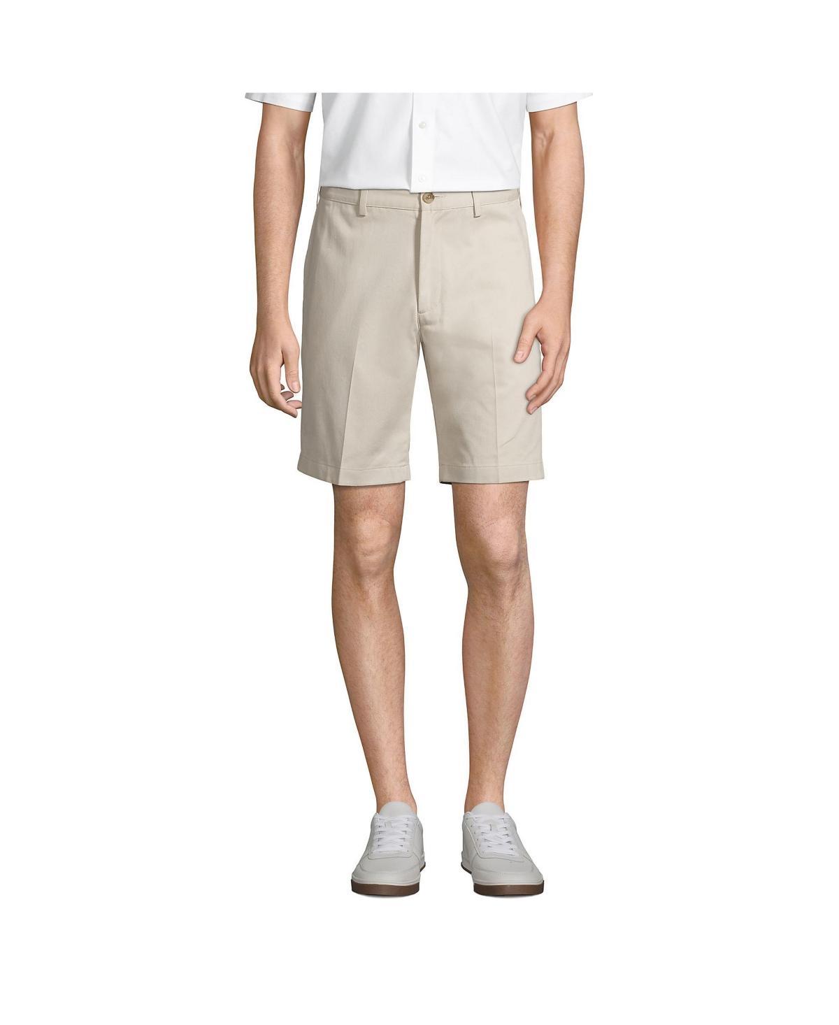 Men's Lands' End Comfort-Waist Classic-Fit 9-inch No-Iron Chino Shorts, Size: 40, Radiant Blue Product Image