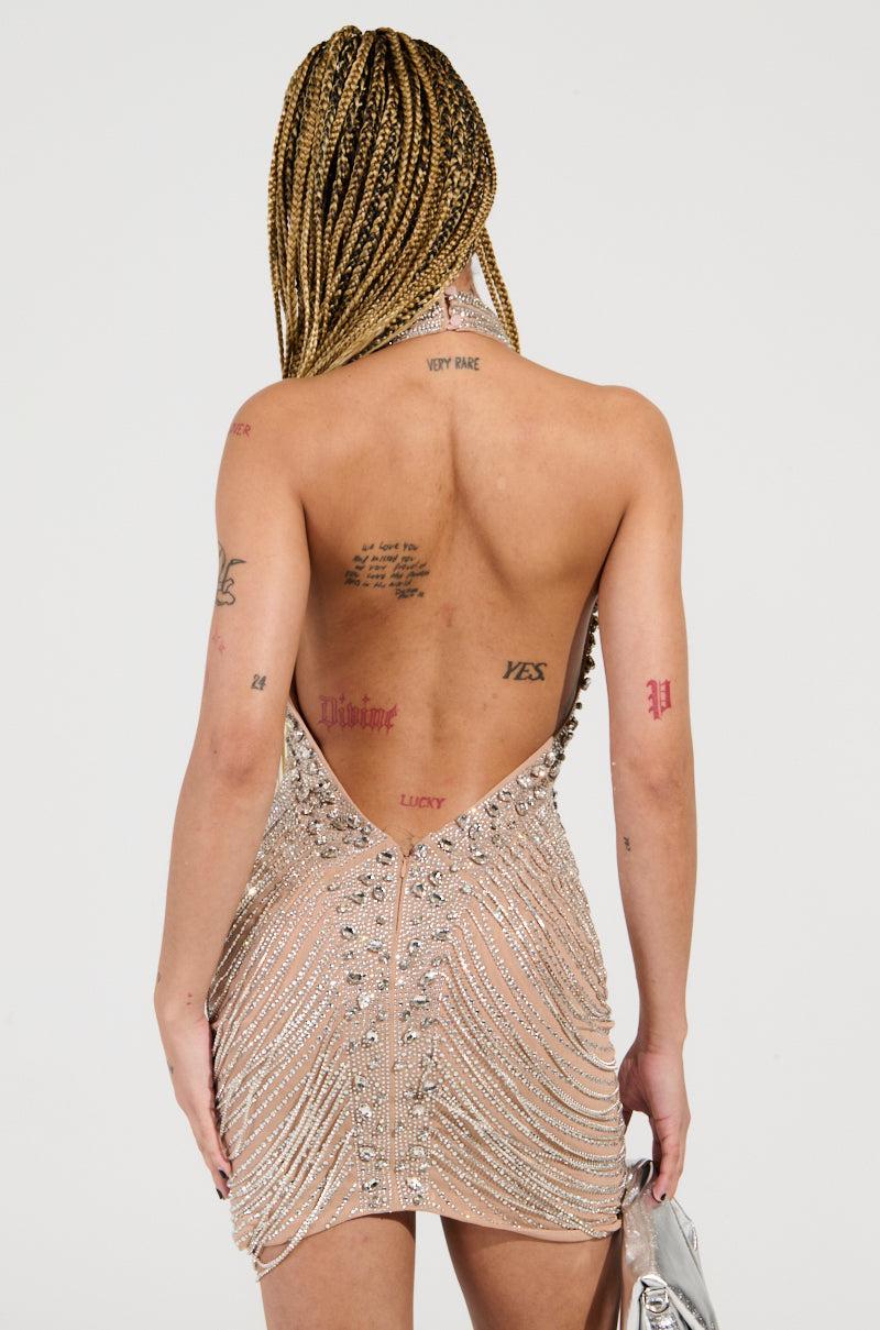 THE MAIN ATTRACTION RHINESTONE MINI DRESS Product Image