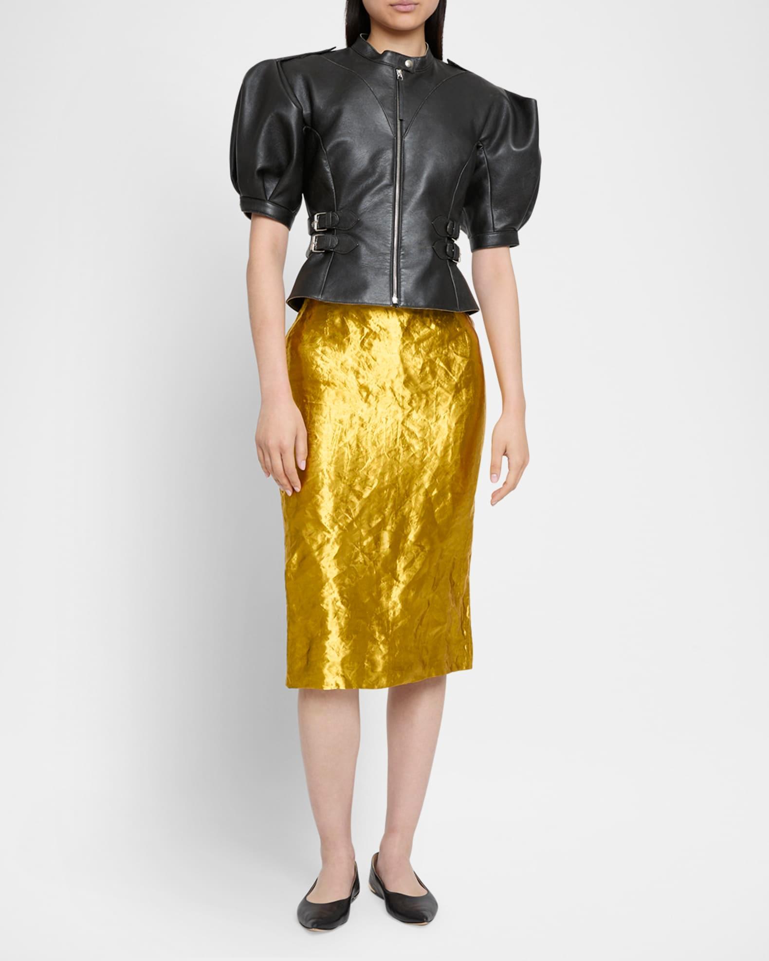 Manuela Crushed Silk Slip Skirt Product Image