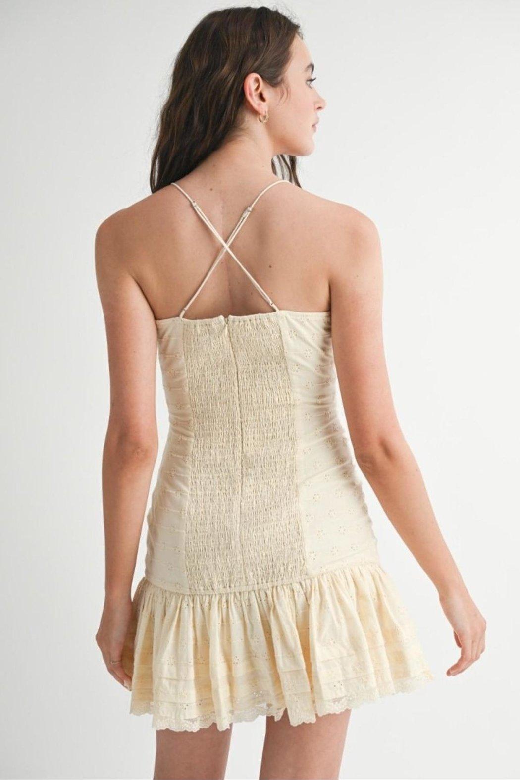 Eyelet Mini Dress Product Image