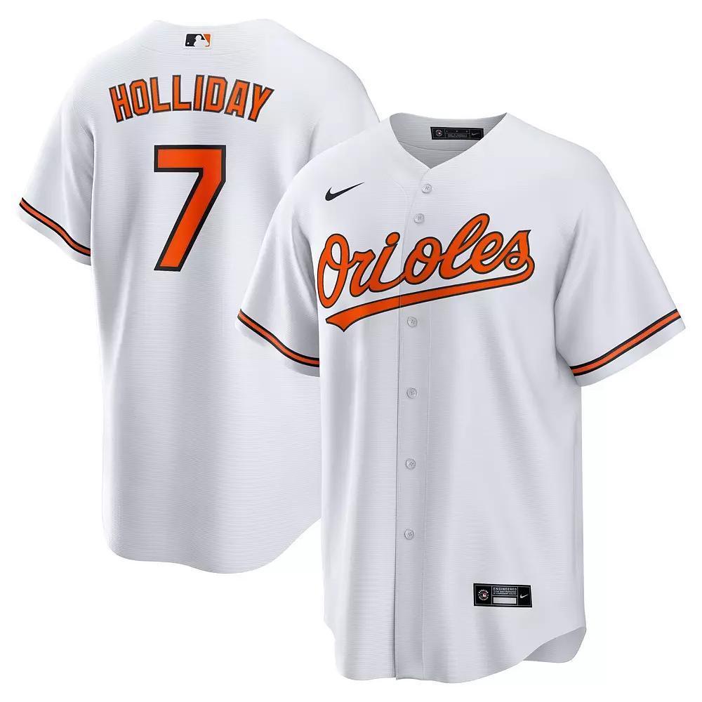 Men's Nike Jackson Holliday White Baltimore Orioles Home Replica Player Jersey, Size: Large Product Image