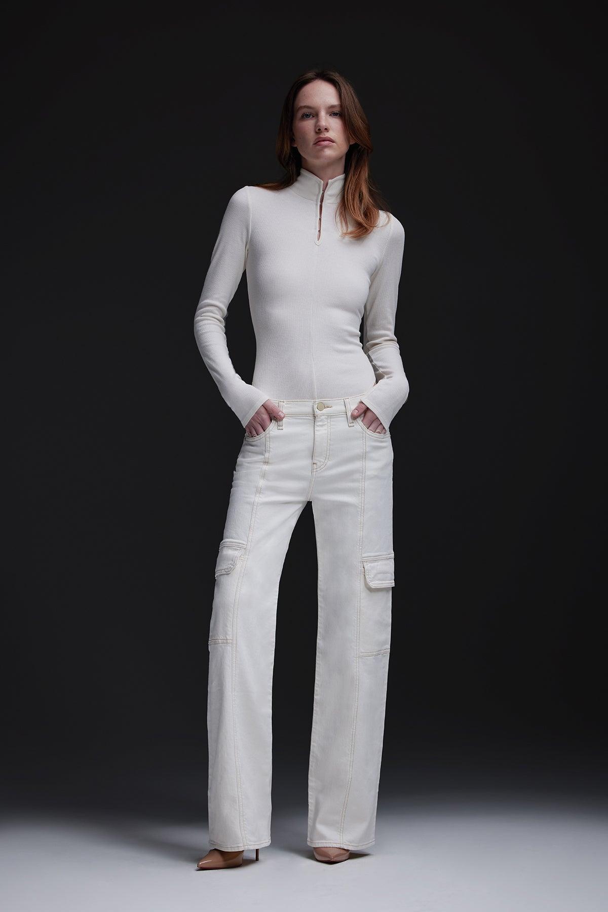 Rosie High-Rise Seamed Cargo Jean Female Product Image