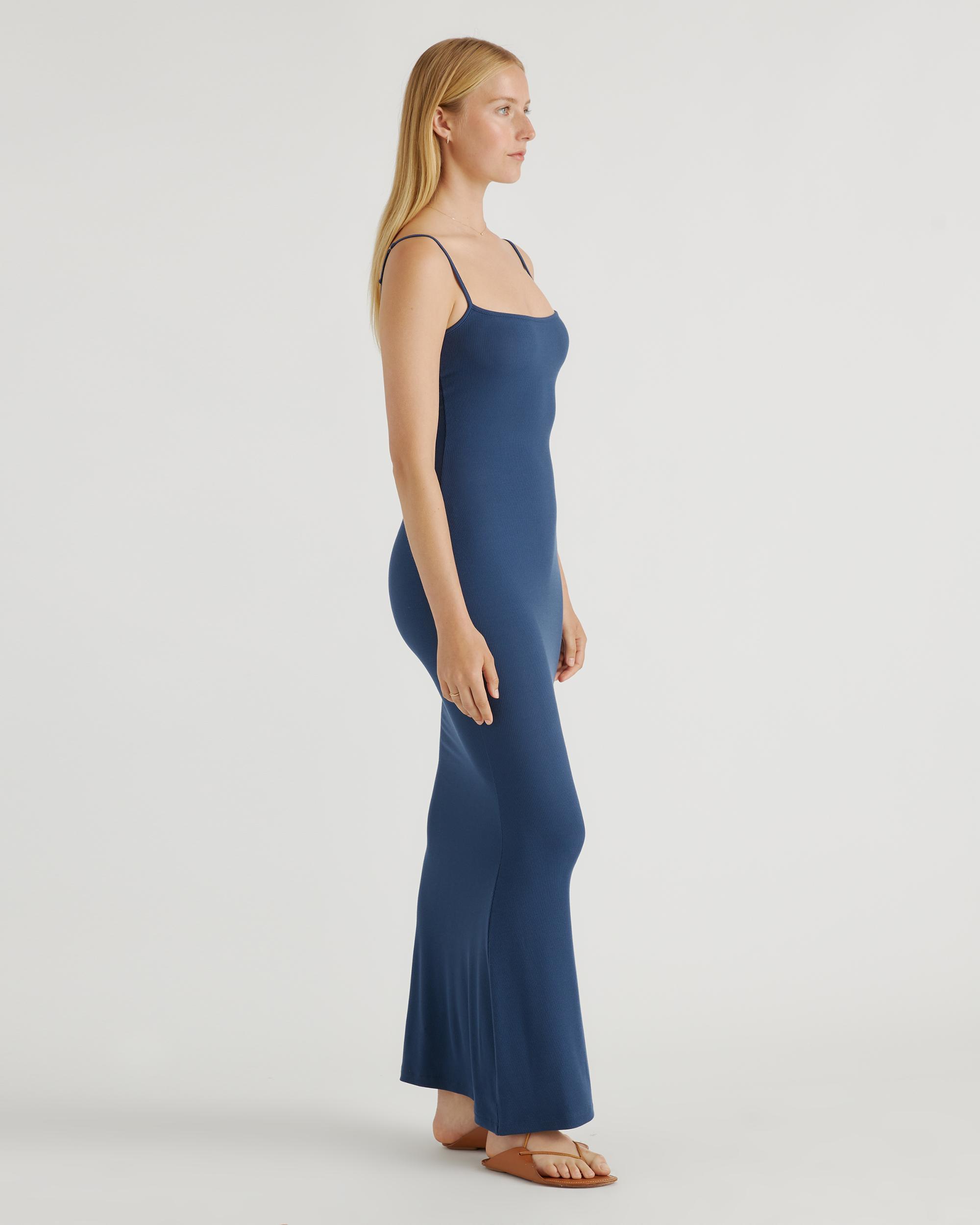 Quince | Women's Tencel Rib Knit Maxi Slip Dress Cotton/Modal Product Image